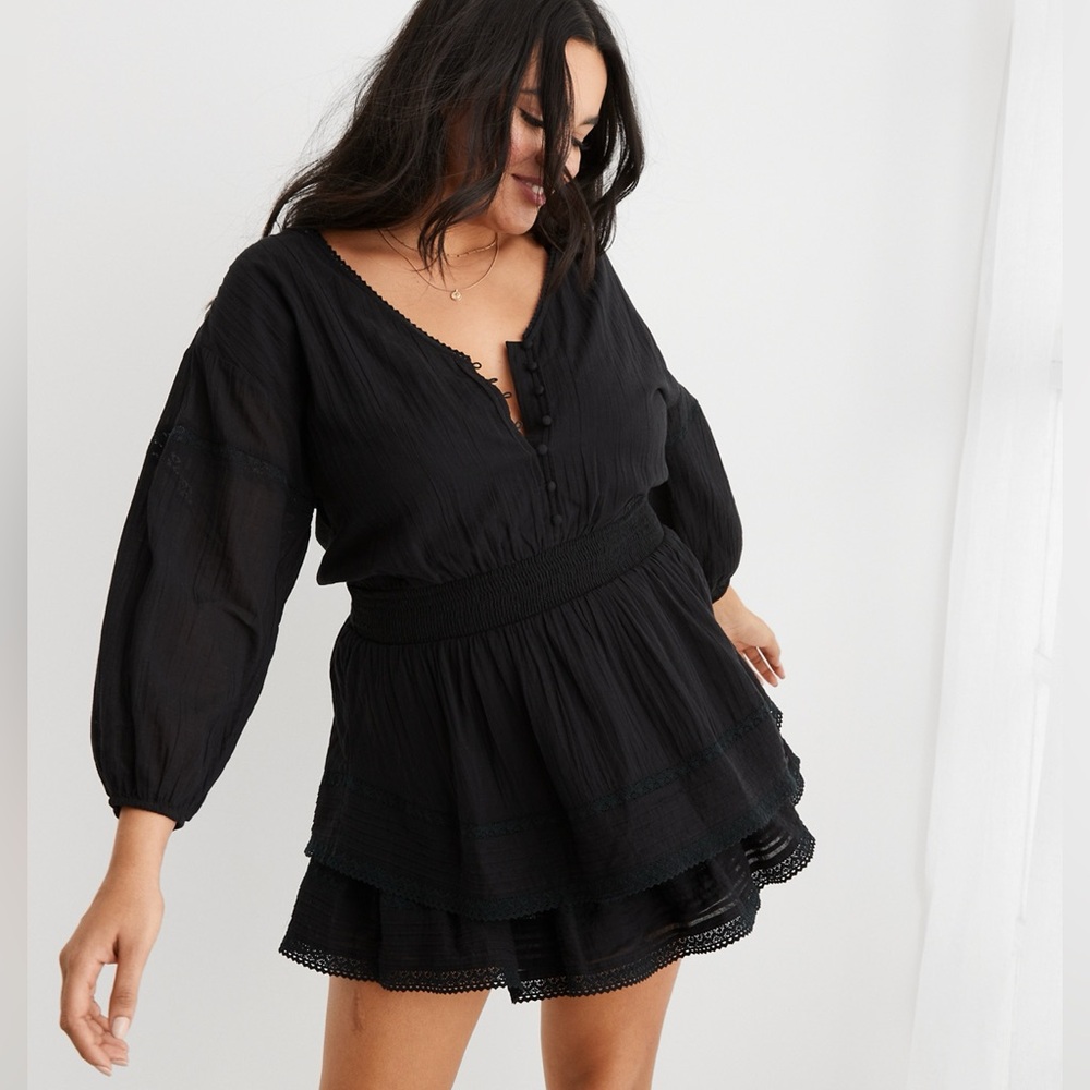 Aerie Rock N Ruffle Dress NWT